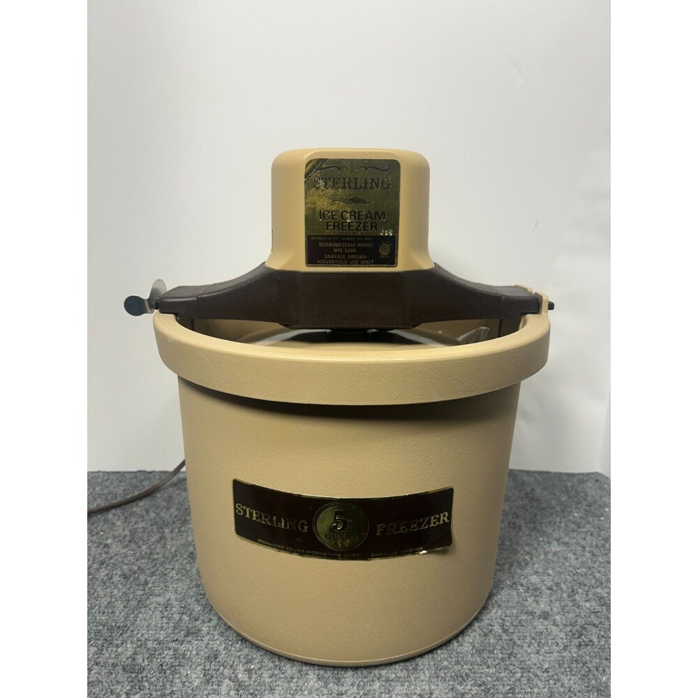 Vintage Sterling Ice Cream Maker Freezer 1970s Retro Tested Works